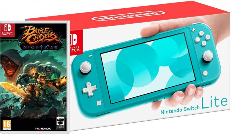 Nintendo Switch Lite Turquoise + Battle Chasers: Nightwar Фотография 0