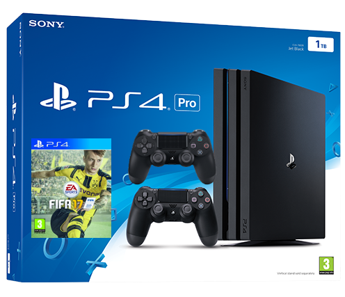 Sony Playstation PRO 1TB с двумя джойстиками + FIFA 17(PS4) Фотография 0