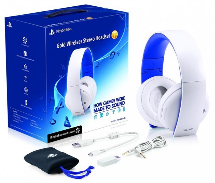 Наушники Sony Limited Edition Gold Wireless Stereo Headset White Фотография 2