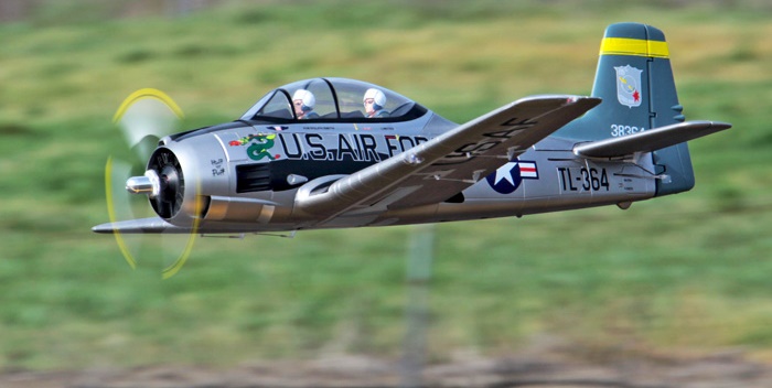 Модель самолета FMS Mini North American T-28 Trojan Grey c 3-х осевым гироскопом Фотография 2