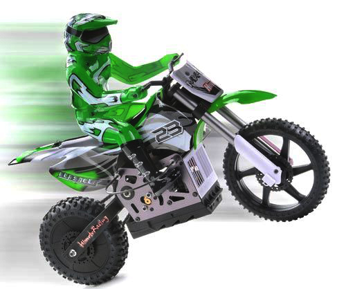 Мотоцикл 1:4 Himoto Burstout MX400 Brushed (зеленый) Фотография 2
