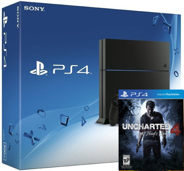 Sony PlayStation 4 + игра Uncharted 4: Путь Вора Фотография 0