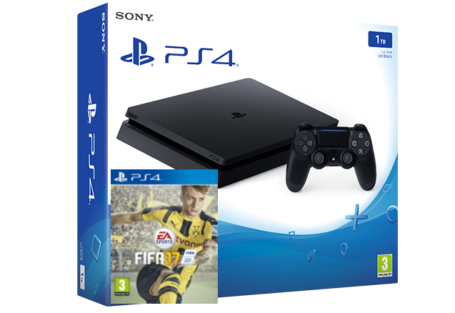 Sony Playstation 4 Slim 1TB + игра FIFA 17 (PS4) Фотография 0