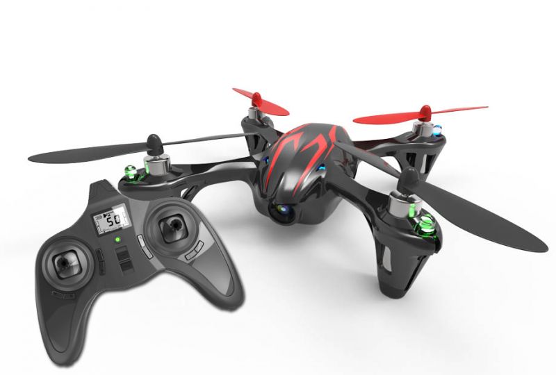 Квадрокоптер Hubsan X4 H107C с HD камерой RTF черный с красным Фотография 2