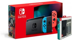 Nintendo Switch Neon Blue / Red HAC-001(-01) + Starter Kit Thumbnail 0