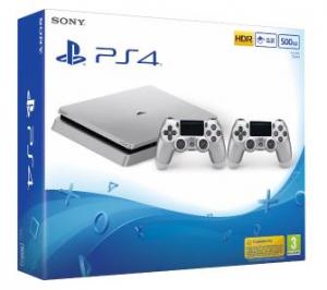Sony Playstation 4 Slim Limited Edition Silver с двумя джойстиками Thumbnail 0