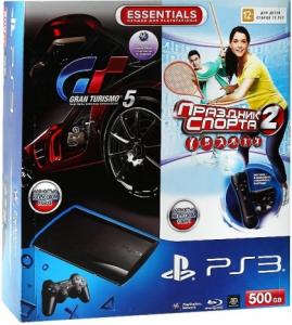 Sony Playstation 3 Super Slim 500 GB + игра Gran Turismo 5 + PlayStation Move + PlayStation Eye + Sports Champions 2 Thumbnail 0