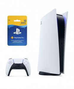 Sony PlayStation 5 Digital Edition SSD 825GB + Подписка PlayStation Plus (12 мес.) Thumbnail 1