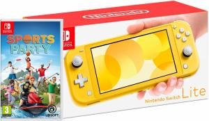 Nintendo Switch Lite Yellow + Sports Party Thumbnail 0