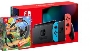 Nintendo Switch Neon Blue / Red HAC-001(-01) + Ring Fit Adventure (Nintendo Switch) Thumbnail 0