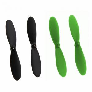 Hubsan H107C Комплект лопастей черных с зеленым (4шт)