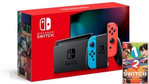 Nintendo Switch Neon Blue / Red HAC-001(-01) + 1-2-Switch (Nintendo Switch) Thumbnail 0