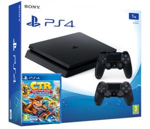 Sony Playstation 4 Slim 1TB с двумя джойстиками + Crash Team Racing Nitro-Fueled (PS4) Thumbnail 0
