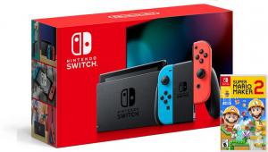 Nintendo Switch Neon Blue / Red HAC-001(-01) + Super Mario Maker 2 (Nintendo Switch) Thumbnail 0