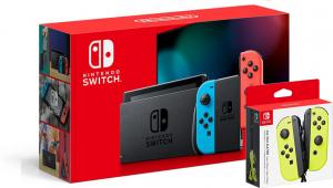 Nintendo Switch Neon Blue / Red HAC-001(-01) + Joy-Con Pair Neon Yellow  Thumbnail 0