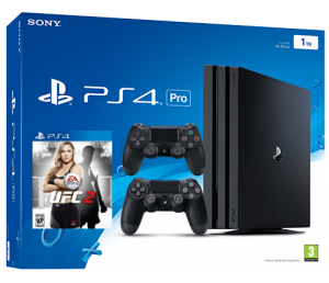 Sony Playstation 4 PRO 1TB с двумя джойстиками + UFC 2(PS4) Thumbnail 0