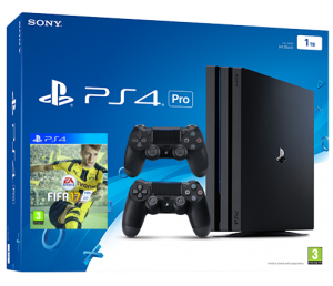 Sony Playstation PRO 1TB с двумя джойстиками + FIFA 17(PS4) Thumbnail 0