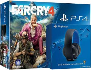 Sony Playstation 4 + Playstation Gold Headset + игра Far Cry 4 Thumbnail 0