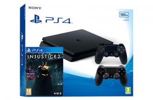 Sony Playstation 4 Slim с двумя джойстиками + игра Injustice 2 (PS4) Thumbnail 0