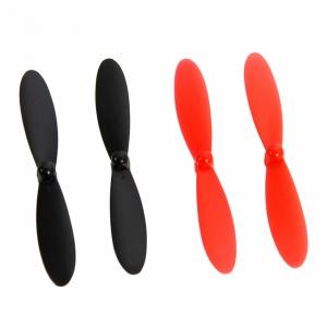 Hubsan H107C Комплект лопастей черных с красным (4шт)